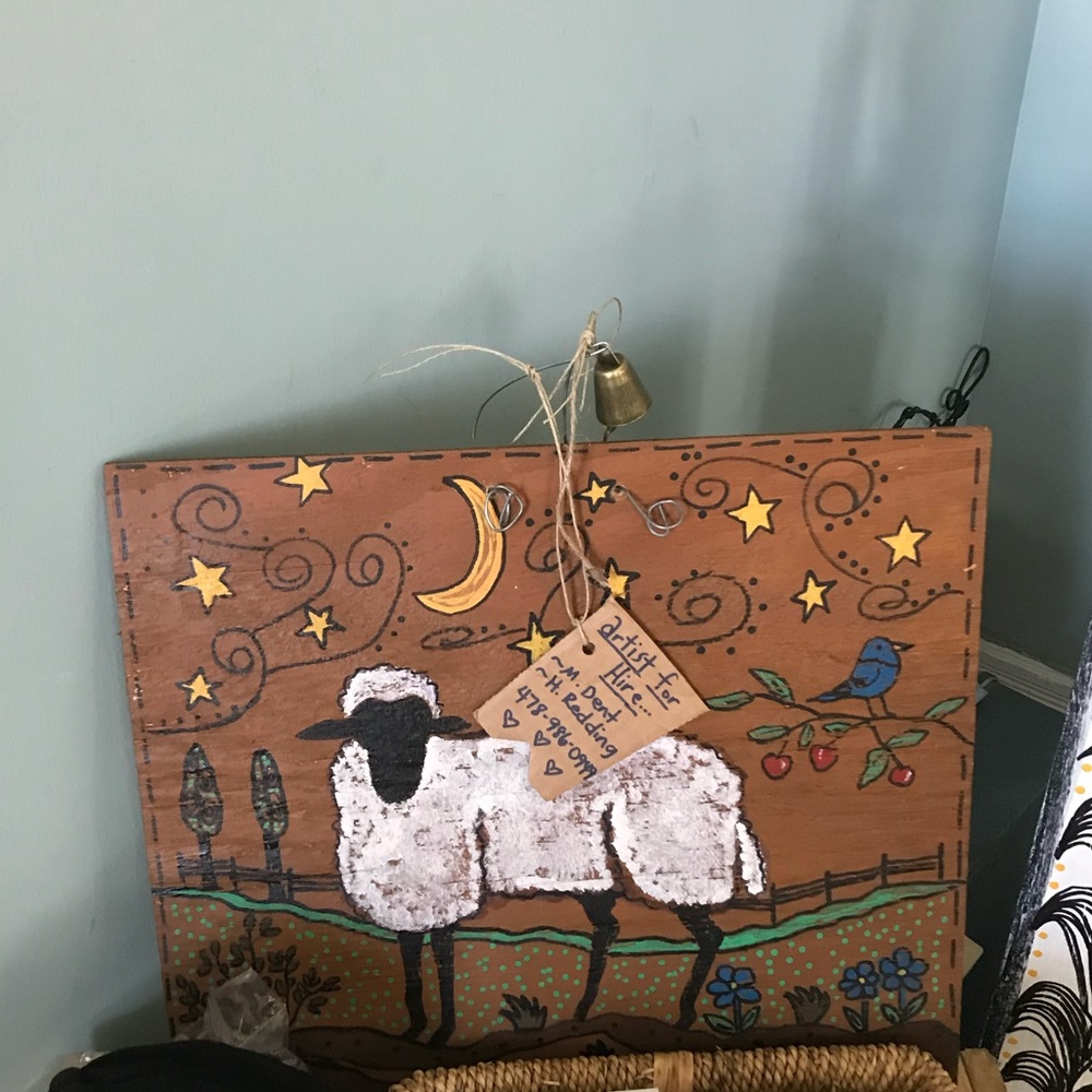 Hand painted plaque